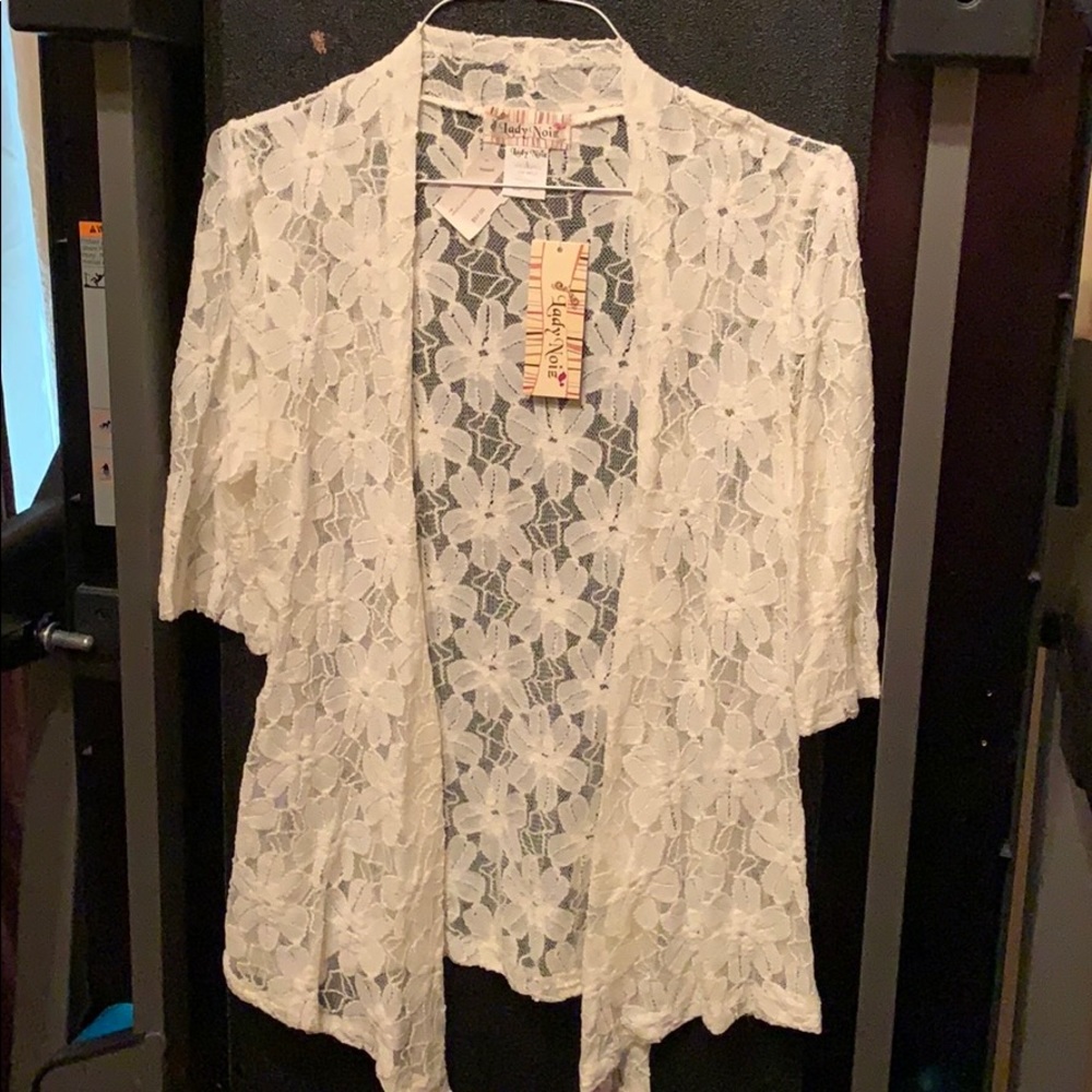 Off white lace jacket size L